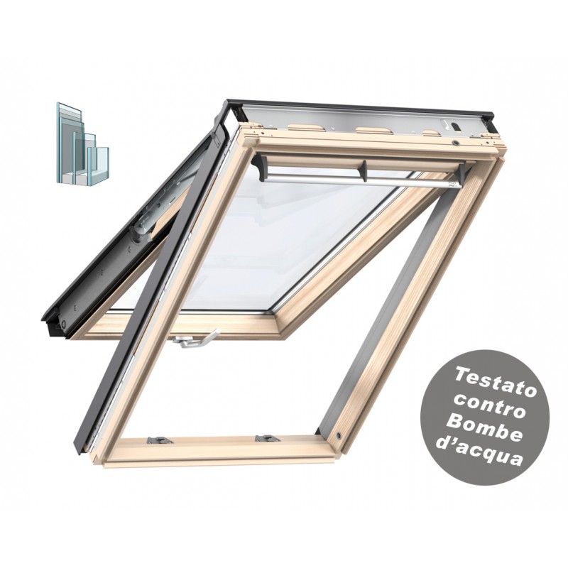FINESTRA IN LEGNO NATURALE TRIPLA PROTEZIONE - GPL - VELUX