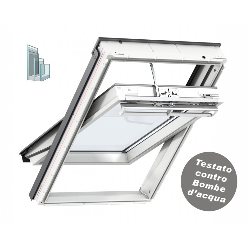 FINESTRA ELETTRICA INTEGRA A BILICO  - Velux GGU