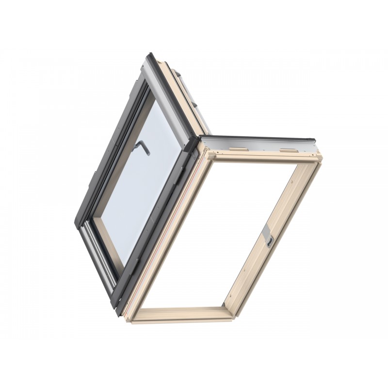 Finestra per l'uscita tetto in Legno natura con apertura a libro manuale - GXL MK04 3070 - Velux